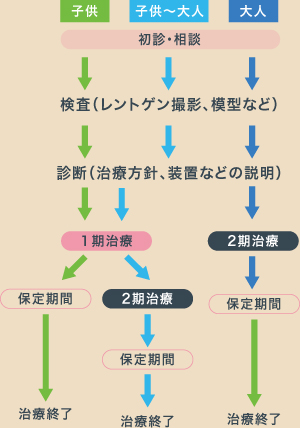 矯正歯科流れ